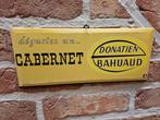 Enseigne publicitaire ancienne Wine Cabernet Donatien Bahuau, Enlèvement ou Envoi