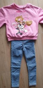 Trui en jeans voor meisjes, 5 jaar oud, 110 cm, Kinderen en Baby's, Kinderkleding | Maat 110, Ophalen, Meisje