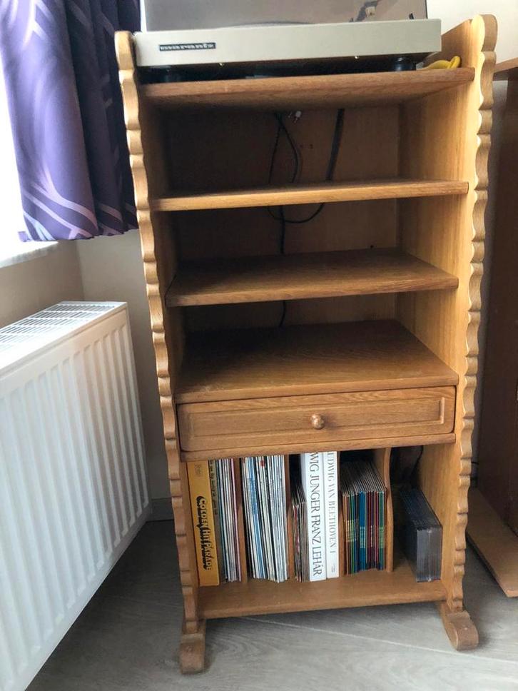 Massief eiken Marantz-stereo-kast (uniek stuk), Huis en Inrichting, Kasten | Overige, Gebruikt, Ophalen of Verzenden