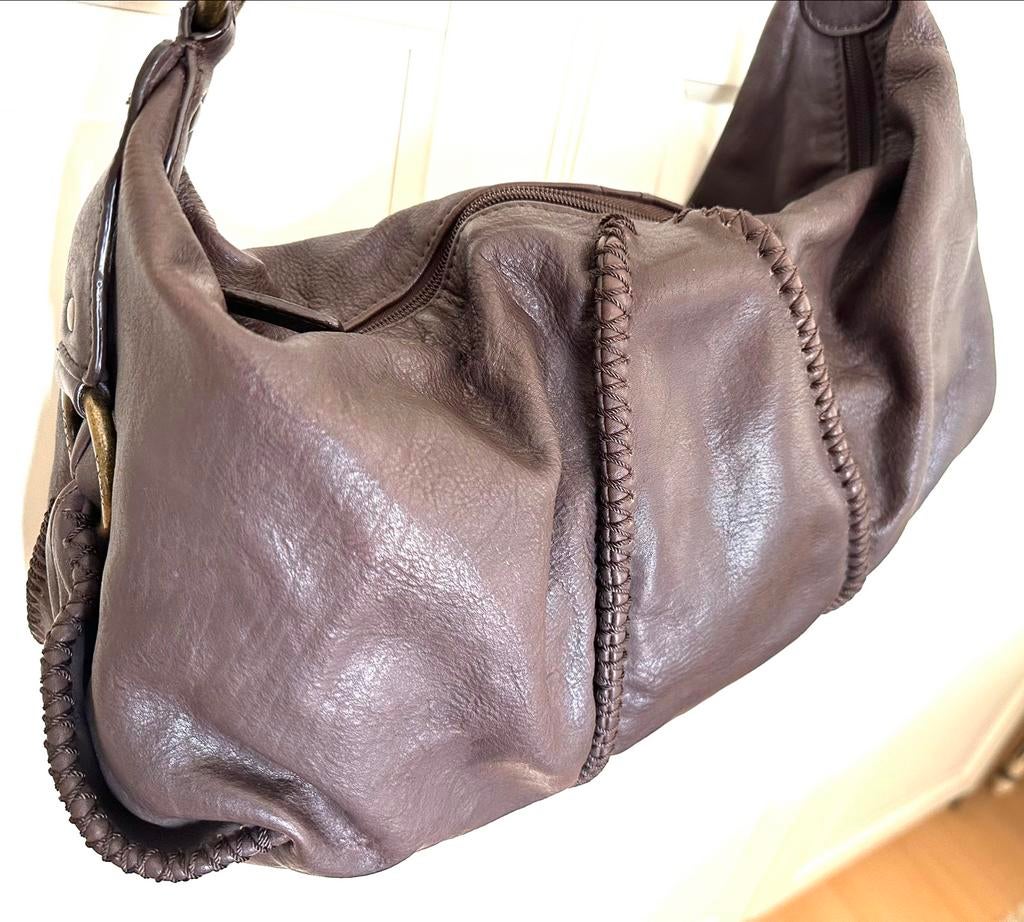 Sac fourre-toit en cuir de marque Mexx, Comme neuf, Brun, Autres marques, Cuir