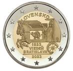 2 euro Slowakije 2023 Paardenkoerier Wenen-Bratislava, Postzegels en Munten, Munten | Europa | Euromunten, 2 euro, Slowakije, Ophalen of Verzenden