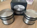 Set van drie deurstoppers (RVS), Huis en Inrichting, Woonaccessoires | Deurstoppers, Ophalen of Verzenden, Zo goed als nieuw, Binnen