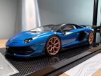 Dino Model 1/18 Lamborghini Aventador SVJ (Blue Uranus), Ophalen of Verzenden, Nieuw