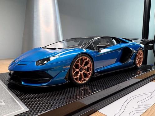 Dino Model 1/18 Lamborghini Aventador SVJ (Blue Uranus), Hobby en Vrije tijd, Modelauto's | 1:18, Nieuw, Ophalen of Verzenden
