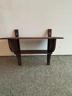 Klein vintage houten rekje om op te hangen met 2 legplankjes, Ophalen