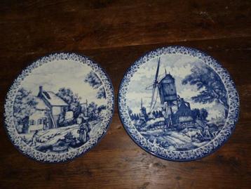 2 anciennes assiettes DELFTS BLAUW Chemkefa Holland DELFT, Enlèvement