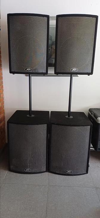 Perfecte geluid installatie voor DJ duo of orkest, Audio, Tv en Foto, Luidsprekerboxen, Zo goed als nieuw, Ophalen