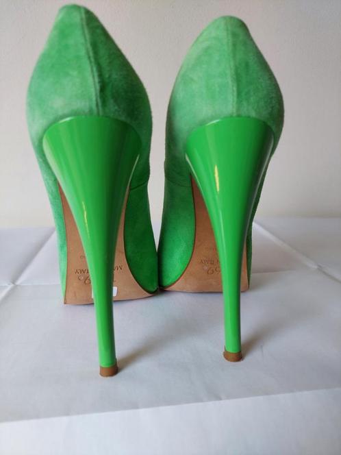 868B* 1969 sexy groene pumps vol leren hoge hakken (36), Kleding | Dames, Schoenen, Zo goed als nieuw, Pumps, Groen, Verzenden