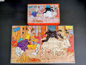 1960 Kuifjesbon puzzel "Kuifje in Tibet" compleet + doos beschikbaar voor biedingen