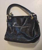 Zwarte tas met pythoneffect en kwastje, Handtassen en Accessoires, Tassen | Damestassen, Ophalen, Gebruikt, Zwart, Handtas