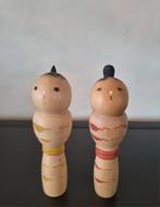 Vintage creatief Kokeshi paar van Mamoru Izu (1925-2019), Antiek en Kunst, Kunst | Beelden en Houtsnijwerken, Verzenden