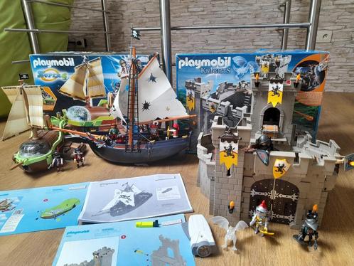 playmobil Knight castel 4866 +Bateau pirate Caméléon+navire, Enfants & Bébés, Jouets | Playmobil, Comme neuf, Ensemble complet