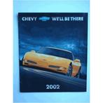 Chevy Alle Modellen Brochure 2002 #1 Engels, Utilisé, Enlèvement ou Envoi