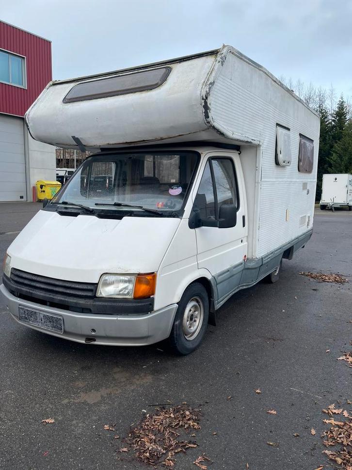 Ford Transit camper bouwjaar 1988 oldtimer,, Caravans en Kamperen, Mobilhomes, Particulier, Ford, Ford, Diesel, Handgeschakeld