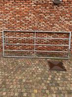 Verschuifbare gegalvaniseerde poort, Tuin en Terras, Ophalen, 100 tot 150 cm, Zo goed als nieuw, 200 cm of meer