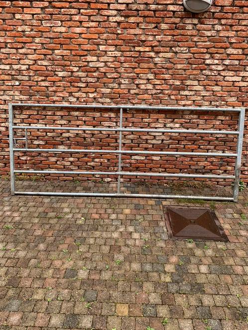 Verschuifbare gegalvaniseerde poort, Tuin en Terras, Tuinpoorten, Zo goed als nieuw, Draaipoort, 100 tot 150 cm, 200 cm of meer