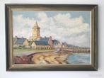 Peinture à l’huile le havre de Portbail en Cotentin, Ophalen of Verzenden