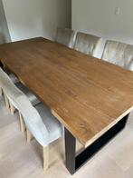 eetkamertafel met stoelen, Ophalen, Modern/landelijk, Vijf personen of meer, Eikenhout