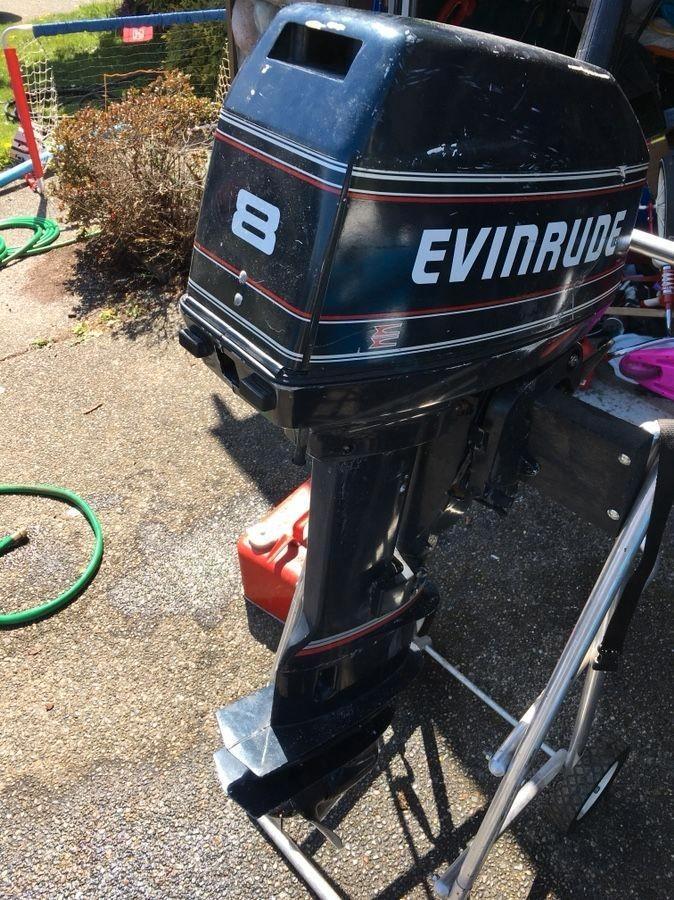 Kortstaart evinrude 8pk 2takt, Watersport en Boten, Buiten- en Binnenboordmotoren, Zo goed als nieuw, Ophalen
