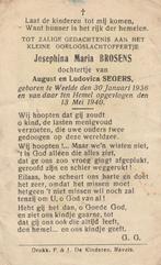 Oorlogsslachtoffer 1940-45 Josephina Brosens 1936-1940, Ophalen