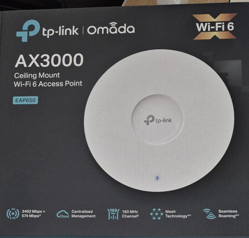 tplink Wifi access point AX3000 EAP650, Computers en Software, Netwerk switches, Zo goed als nieuw, Ophalen of Verzenden