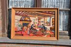 cadre tapisserie les bretons a table, Antiquités & Art, Enlèvement ou Envoi