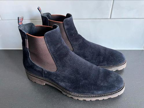 Floris van Bommel herenschoenen maat 9 / 43, Kleding | Heren, Schoenen, Zo goed als nieuw, Boots, Blauw, Ophalen of Verzenden