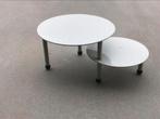 Vintage metalen bijzettafel, Ophalen, Minder dan 45 cm, Gebruikt, Metaal of Aluminium