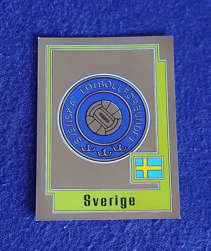 Panini sticker voetbal  ' Euro 80 - badge Zweden '  -nieuw-, Hobby en Vrije tijd, Stickers en Plaatjes, Nieuw, Sticker, Ophalen of Verzenden