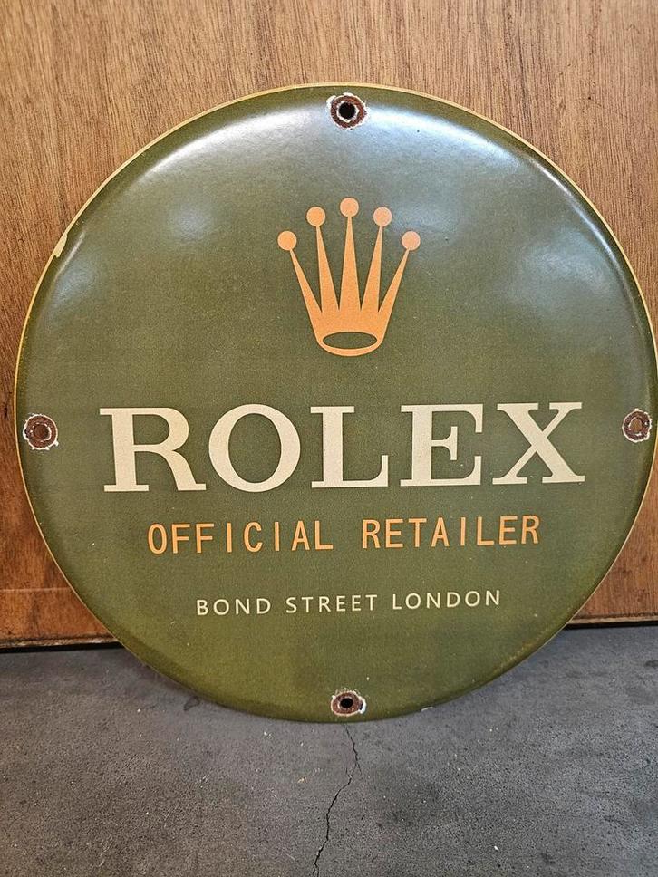 Rolex Emaille Emaillebord, Verzamelen, Retro, Ophalen of Verzenden