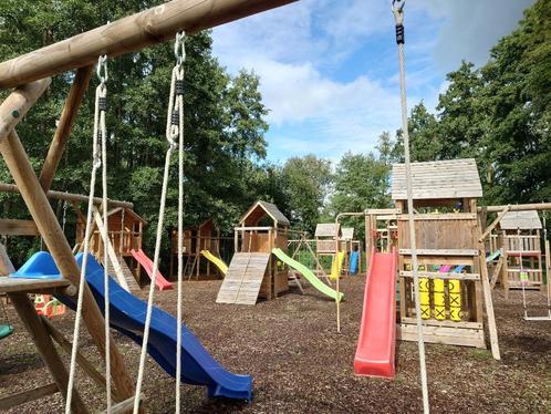 Houten speeltoestellen -50%, Kinderen en Baby's, Speelgoed | Buiten | Speeltoestellen, Zo goed als nieuw, Brandweerpaal, Glijbaan