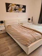 Bedkader, Huis en Inrichting, Slaapkamer | Bedden, Ophalen, Wit, Tweepersoons, Zo goed als nieuw
