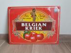 Metaal Reclamebord - Belgian Kriek Brouwerij Lefebvre -, Ophalen of Verzenden, Gebruikt, Reclamebord