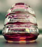 Bonbonnière en cristal violet Val Saint-Lambert - Art Déco, Enlèvement ou Envoi