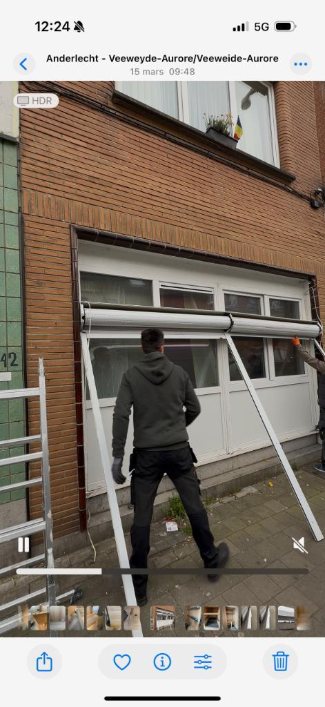 Volet roulant électrique, Doe-het-zelf en Bouw, Rolluiken, Zo goed als nieuw, 200 cm of meer, 200 cm of meer, Wit, Elektrische bediening