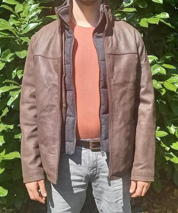 Gilet d'hiver en cuir, marque : Smarty Switzerland, Enlèvement, Comme neuf, Taille 52/54 (L), Brun