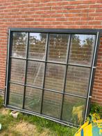 Zwarte houten raam, enkel kader, Ophalen, Gebruikt, Raamkozijn, Inclusief glas
