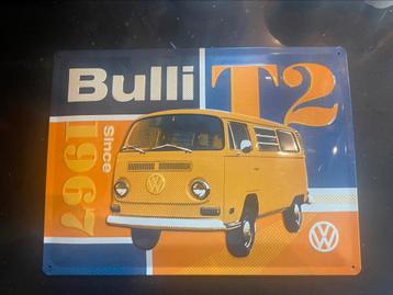 Metalen VW Bulli T2 Bord – 30x40 cm beschikbaar voor biedingen