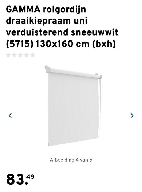 NIEUW rolgordijn verduisterend wit, Doe-het-zelf en Bouw, Rolluiken, Nieuw, Wit, Ophalen