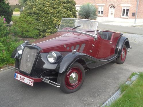 castelette citroen, Auto's, Oldtimers, Particulier, Citroën, Benzine, Cabriolet, 2 deurs, Handgeschakeld, Rood, Zwart, Kunstmatig leder