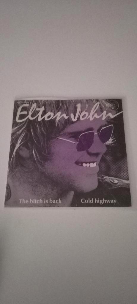 Elton John - Thé bitch is back - Holland, Cd's en Dvd's, Vinyl Singles, Gebruikt, Ophalen of Verzenden