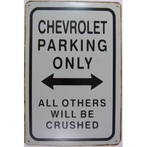 Plaque murale en métal rouillé Chevrolet Parking Only, Autos : Divers, Tuning & Styling, Enlèvement ou Envoi