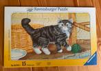 Puzzle Ravensburger Le chaton 1985, Enlèvement ou Envoi, Moins de 500 pièces, Utilisé, Puzzle