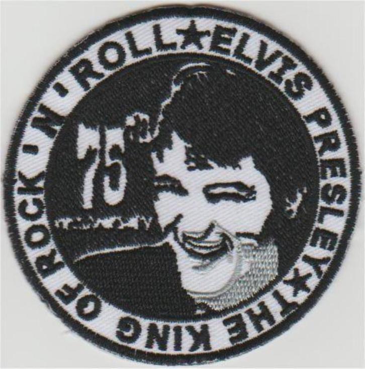 Elvis stoffen opstrijk patch embleem #3, Verzamelen, Muziek, Artiesten en Beroemdheden, Nieuw, Kleding, Verzenden