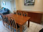 salle à manger, table et 6 chaises, buffet et meuble de bar, Enlèvement, Utilisé