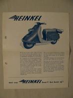 311 Heinkel Tourist A103 sheet flyer brochure catalogus 1958, Motoren, Ophalen of Verzenden