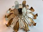 Metalen plafondlamp uit de jaren 70, Florentijnse stijl, Zo goed als nieuw, Metaal