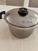 AMC 8L roestvrijstalen steelpan, Huis en Inrichting, Keuken | Potten en Pannen, Inox, Gebruikt, Keramische plaat, Ophalen