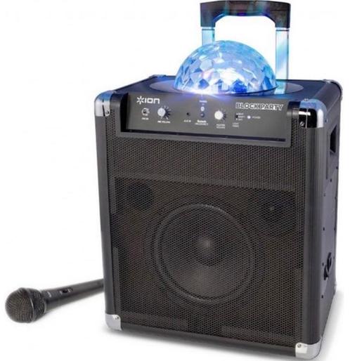 Luidspreker box met discobal disco licht en microfoon, Audio, Tv en Foto, Luidsprekerboxen, Gebruikt, Overige typen, Ophalen of Verzenden