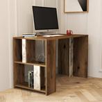 bureau in walnoot kleur + bureaustoel, Maison & Meubles, Bureaux, Enlèvement, Avec roues, Utilisé, Bureau